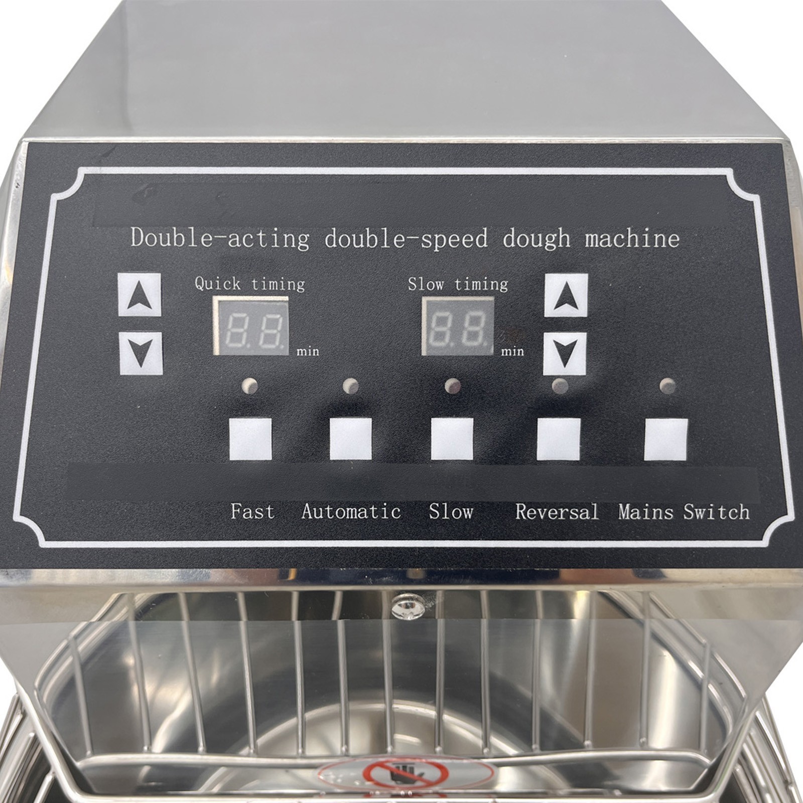 20L Dual Speed Dual Action Dough Mixer 110V Spiral Mixer Speed Time Adjustable
