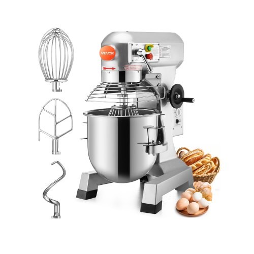 VEVOR 110V 10QT Commercial Mixers Dough Mixer Machine Stand Food Preparation
