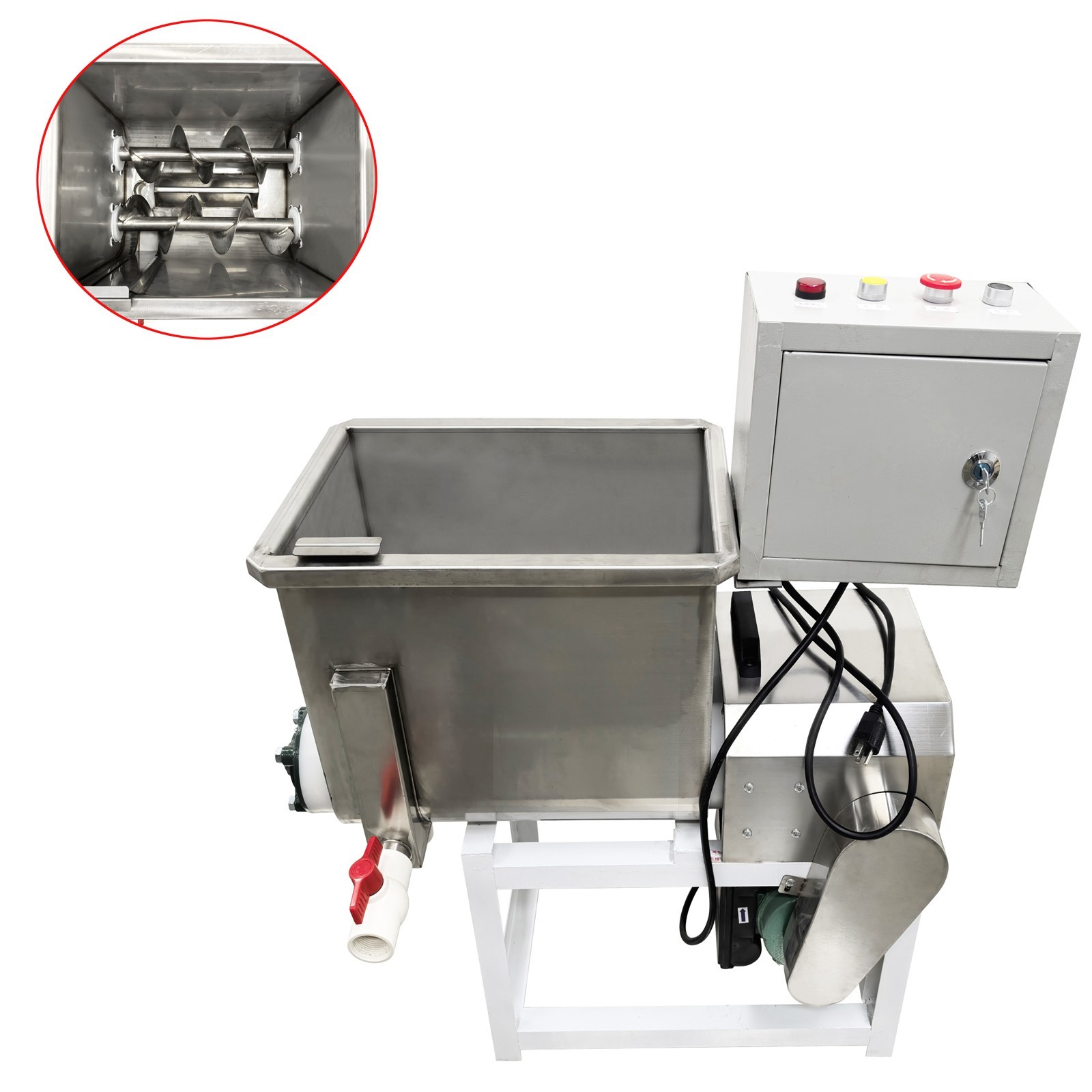 110V 15KG Dual-spiral Dough Kneading Mixing and Gluten Washing Machine
