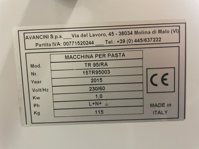 TR95 Commercial Extruder Pasta Machine + 3 Dies & Electric Cutter