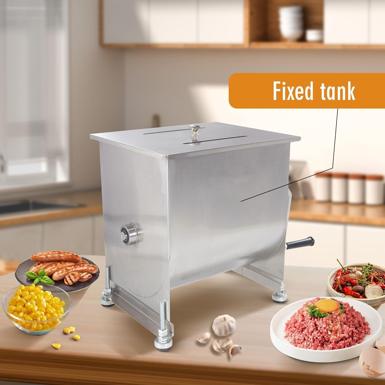 New Hakka 15L/30Lbs Meat Mixer Stainless Steel Hopper Commercial Food Mixer
