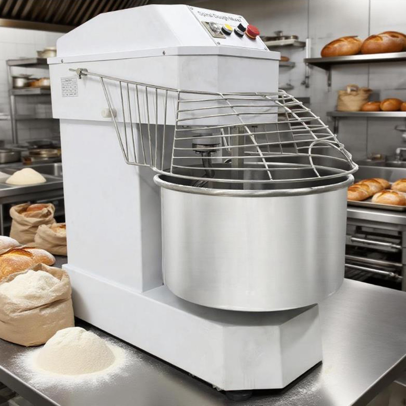220V 50L Double-Acting Double-Speed Dough Mixer Two-Phase Dough Kneading Machine