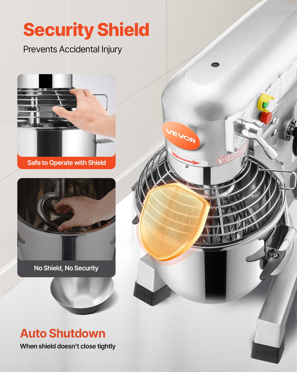 Brand New 30Qt Commercial Heavy Duty Steel 3-Speed Stand Food/Dough Mixer