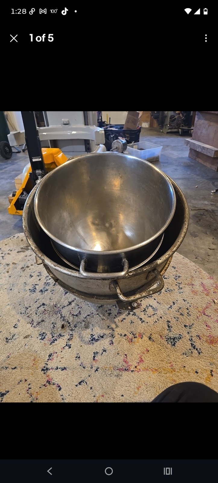 Commercial Mixer Bowl Approx 40qt Hobart Style Size Not Verified