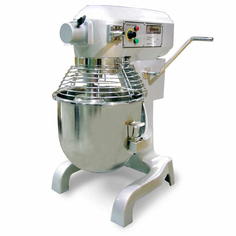 Omcan USA 17835 Commercial Baking Mixer with Guard, 20 qt. Capacity, 3-Speed