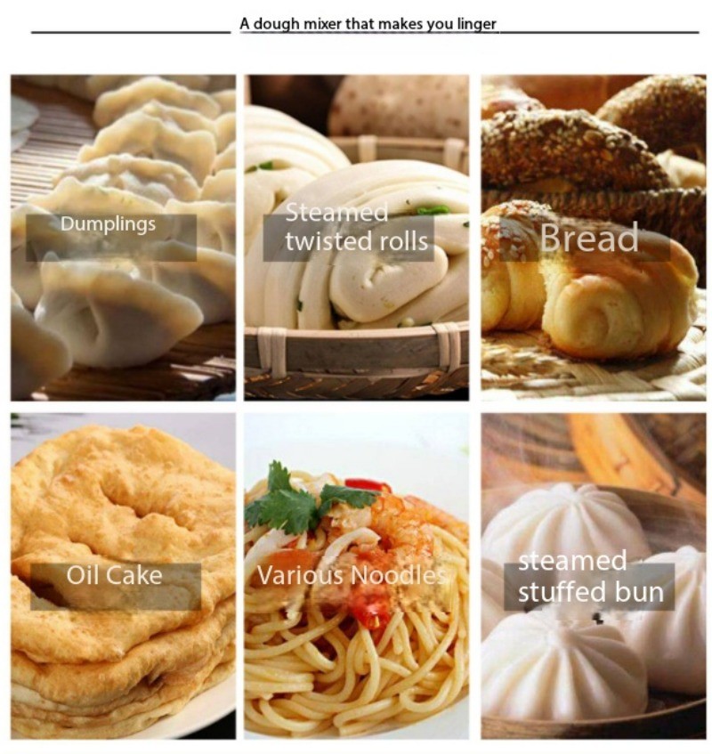 Automatic Kneading Machine Large Horizontal Stainless Steel Flour Mixer