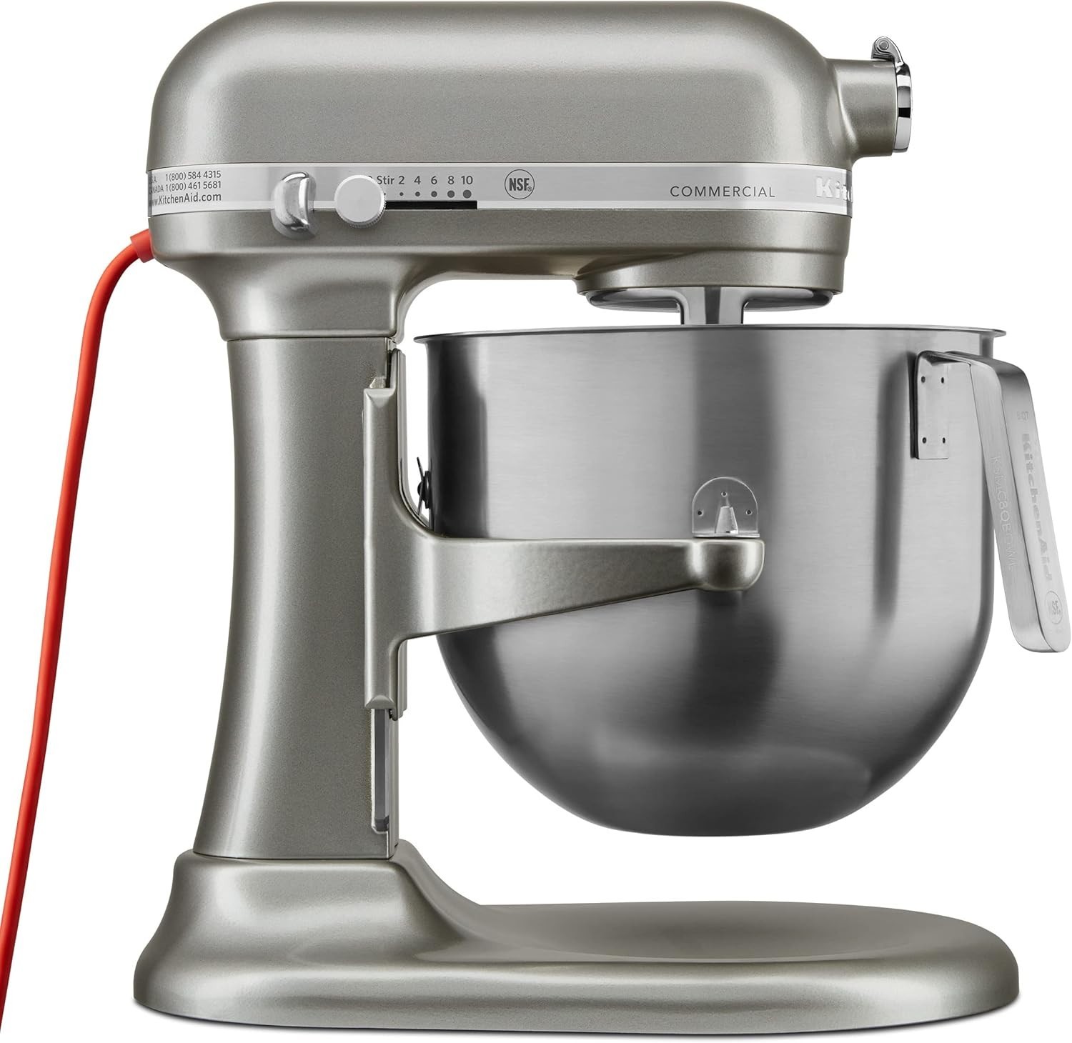 KitchenAid KSM8990CU 8-Quart Commercial Countertop Mixer, 10-Speed, Gear-Driven