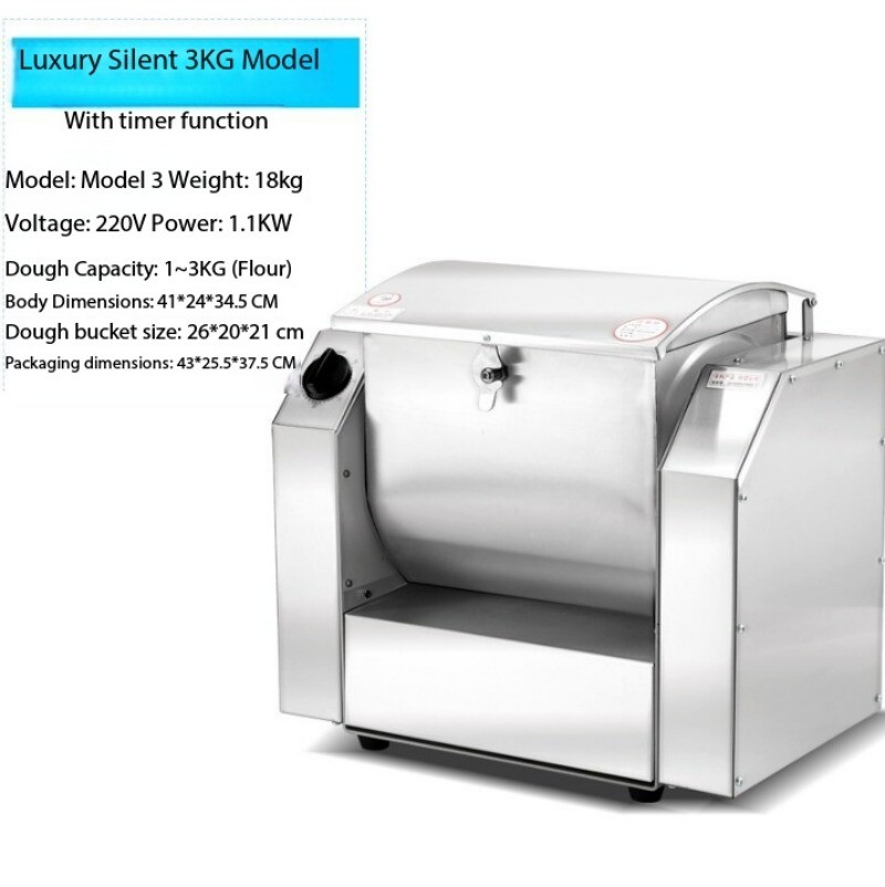 Automatic Kneading Machine Large Horizontal Stainless Steel Flour Mixer