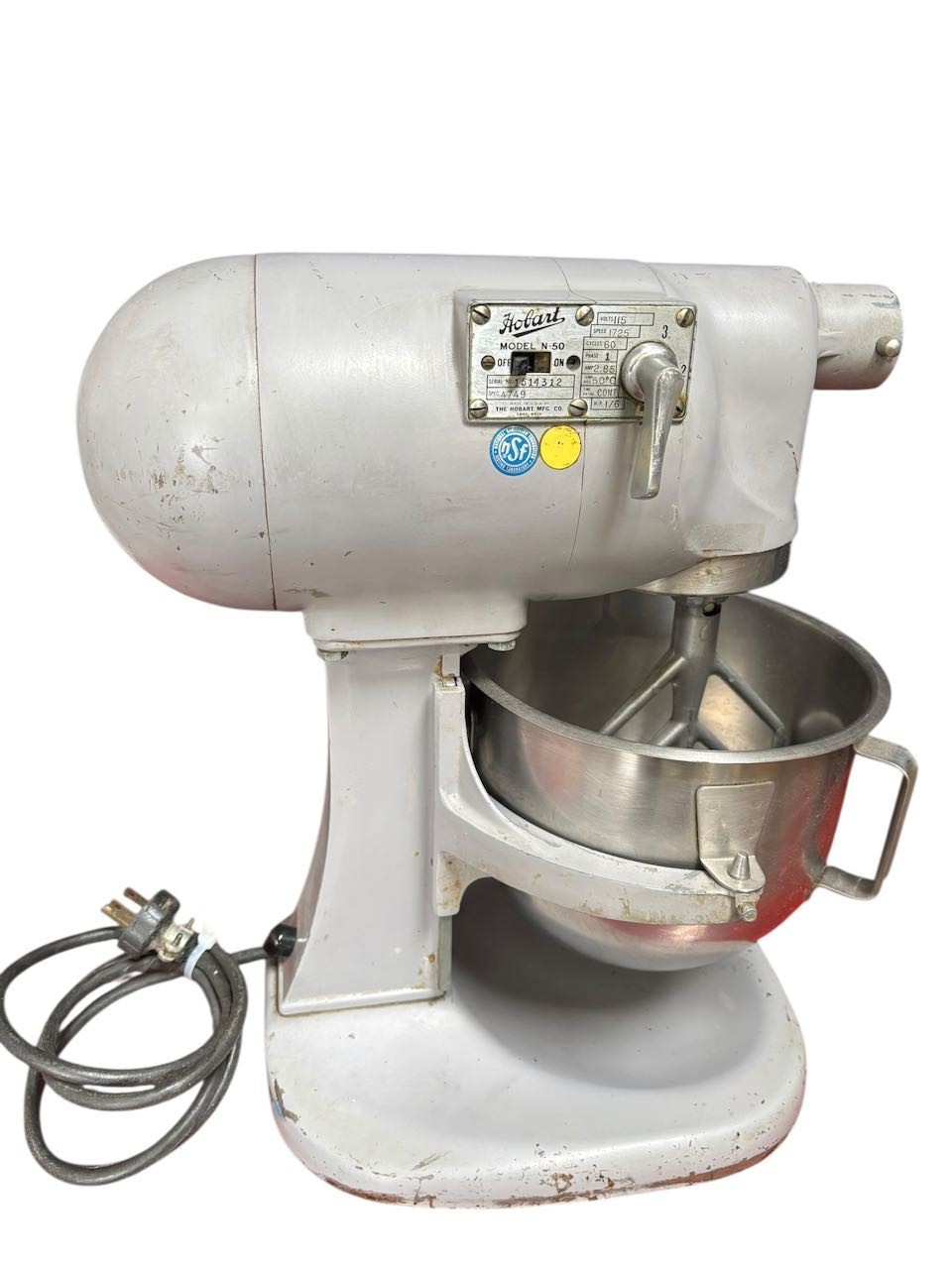 5 Quart Mixer Hobart N-50 Counter Top 115V NSF Bowl & Flat Beater Paddle #4381