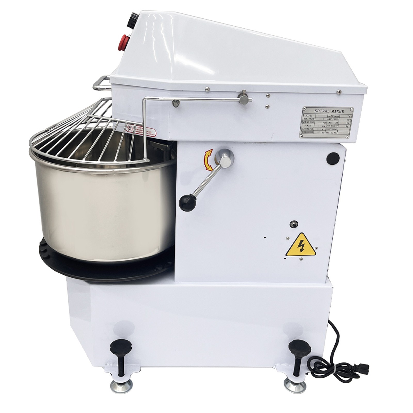 110V 20L Dough Kneading Machine Spiral Dough Mixer with Detachable Bucket