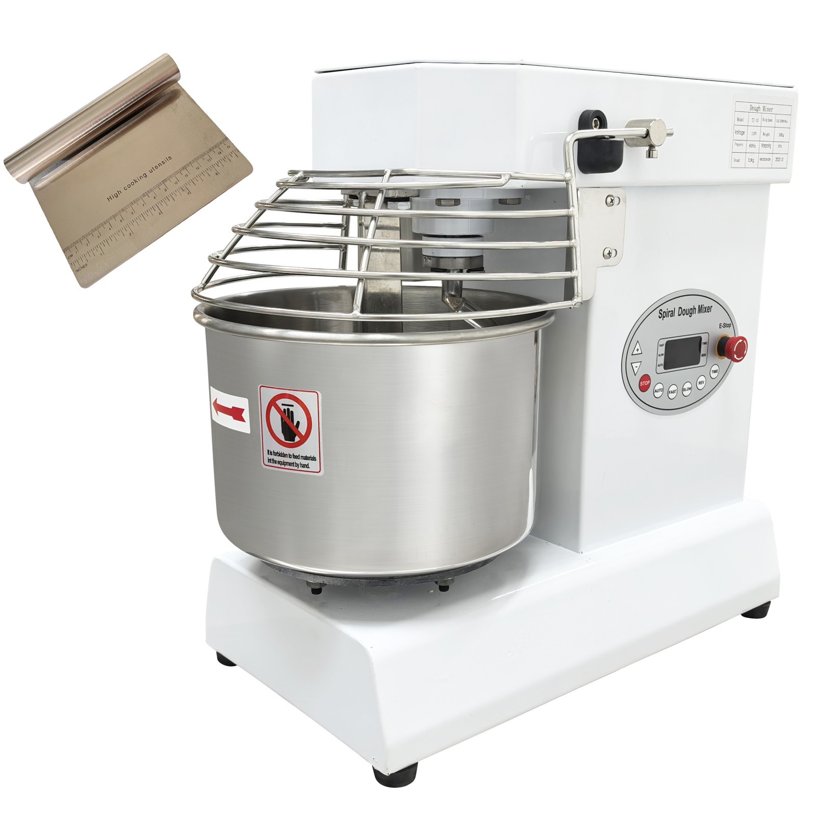 110V 10L Double Speed Double Action Dough Mixer Commercial Flour Mixing Machine