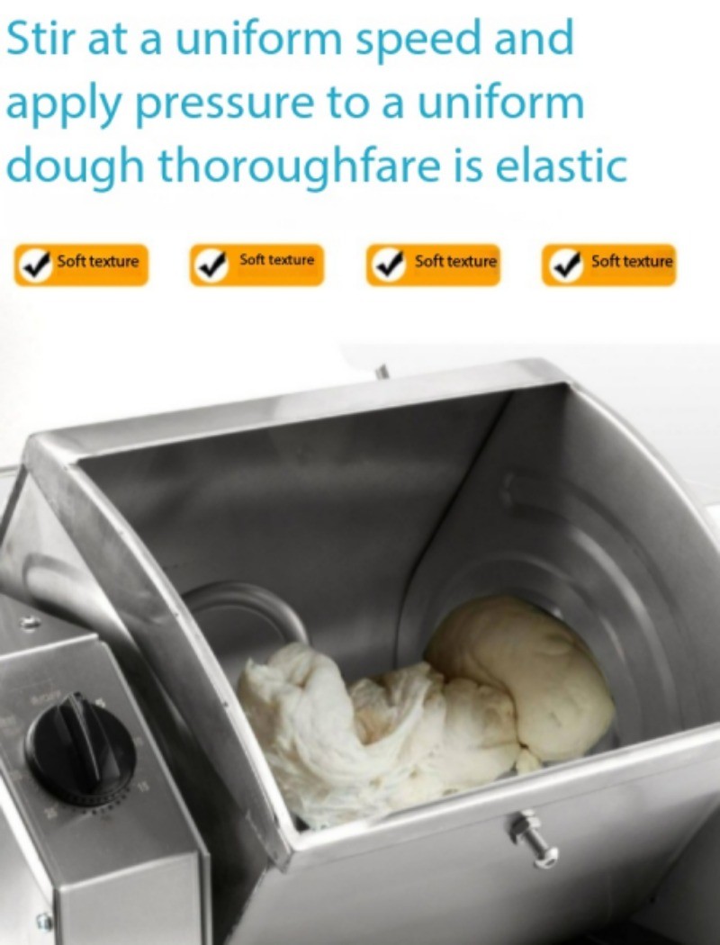 Automatic Kneading Machine Large Horizontal Stainless Steel Flour Mixer