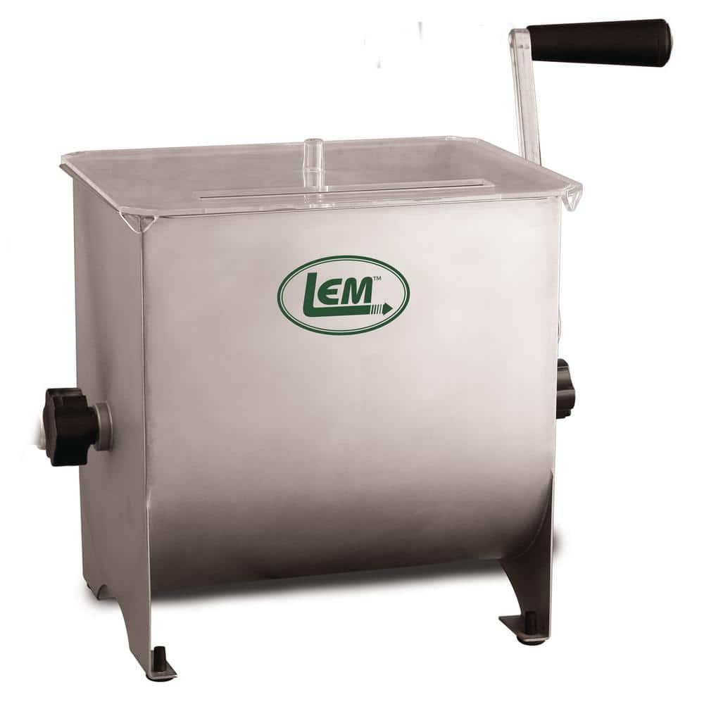 MightyBite 20 lb. Stainless Steel Manual Meat Mixer, 9.6 qt.