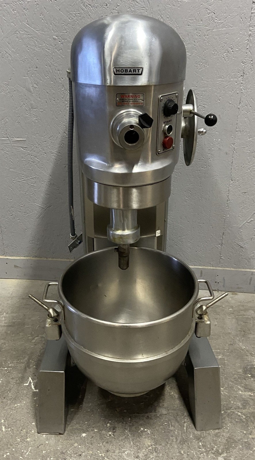 Hobart H-600-DT 60-Quart Stainless Commercial Mixer w/ Bowl 460V 3-Phase