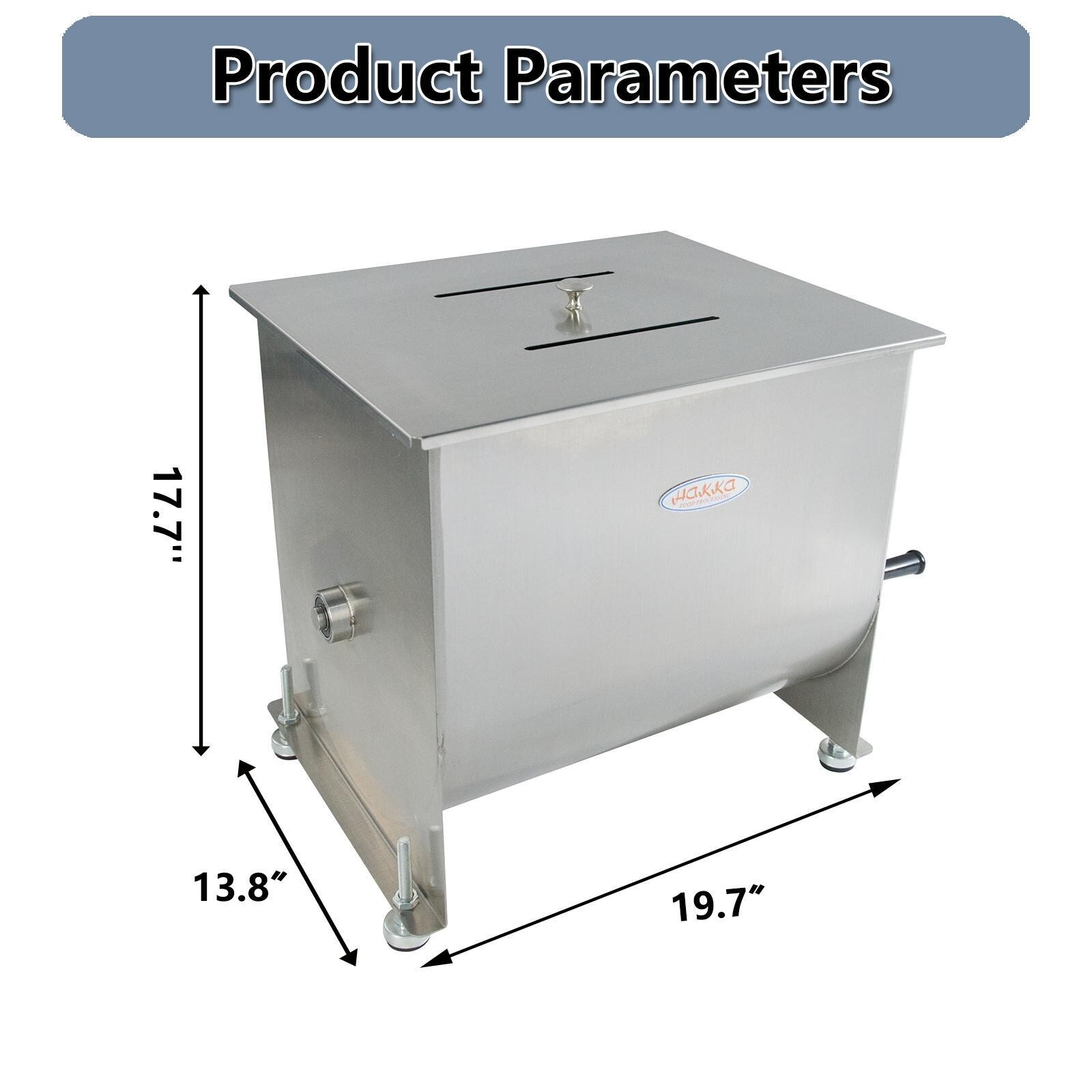 New Hakka Electric Meat Mixer 60lbs 30L Capacity Tank Meat Mixer with Motor