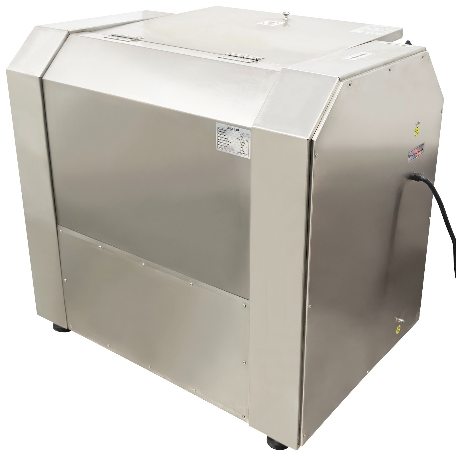 PreAsion 110LB Commercial Dough Mixer 220V Electric Dough Mixing Machine 3-phase