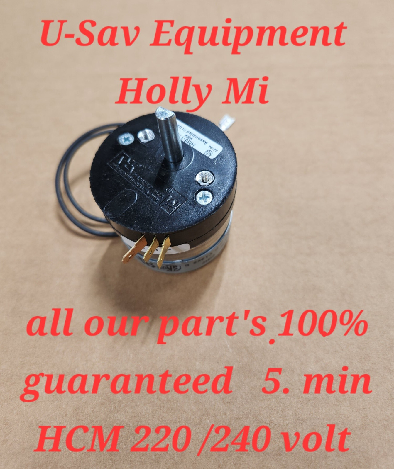 Hobart HCM450 HCM450C 220 240 volt 5 Minute Timer W Hold 294650-04-12 New