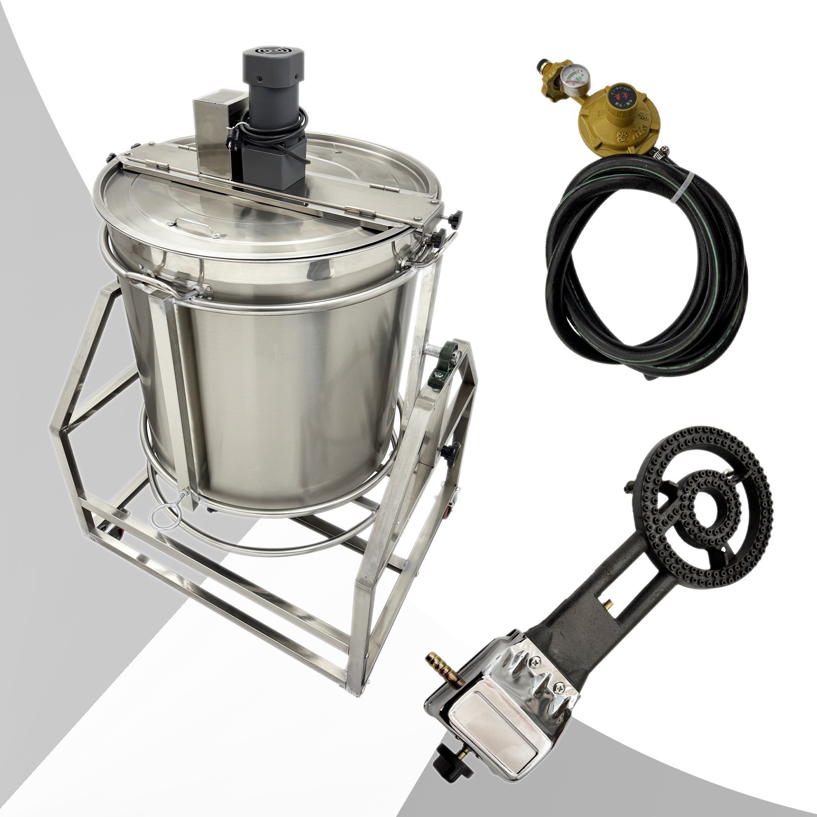 110V 500W Electric Natural Gas-Heated Food Mixer 13.2gal 0-100 RPM SUS304