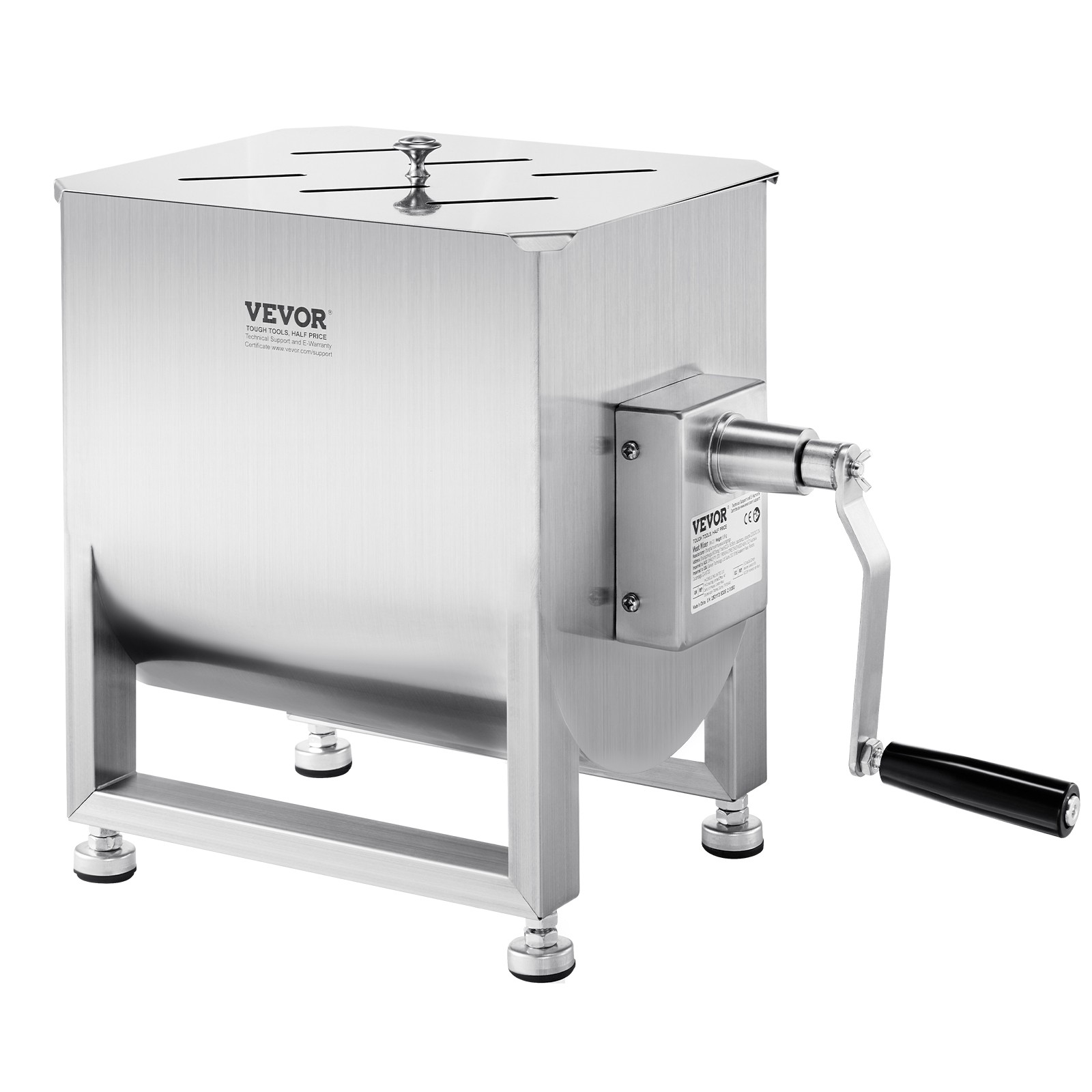 VEVOR Manual Meat Mixer Fixed Tank Mixing Max 60LB for Meat Sausage Mixer