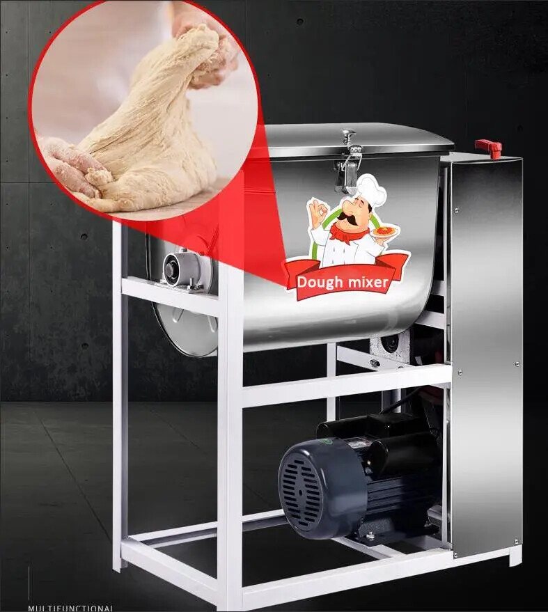 Flour Mixing Machine 25kg 2200W Automatic Stainless Steel Dough Mixing Machine