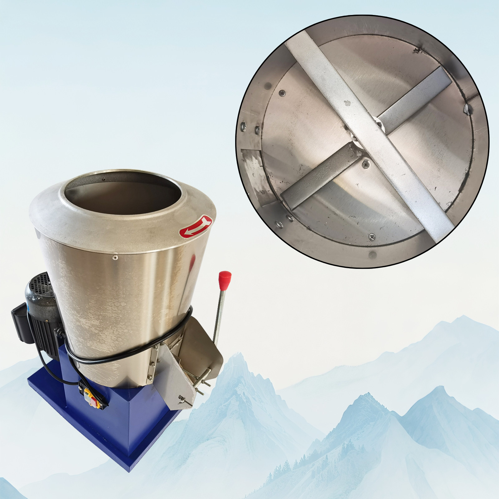 110V 15kg Vertical Stainless Steel Mixer Commercial Dough Kneading Tool
