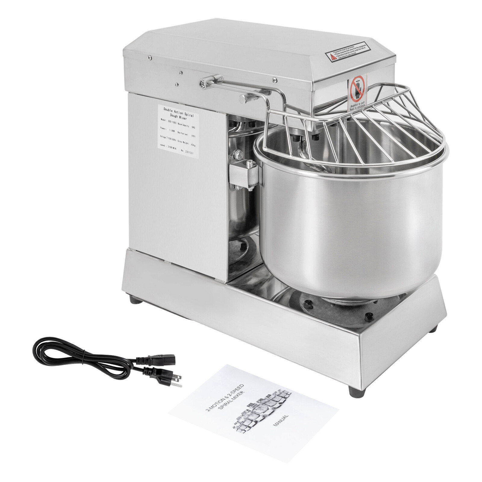 Pizza Dough Machine 110v Bakery Mixer Dough Blender Food Mixer Kneading Machine