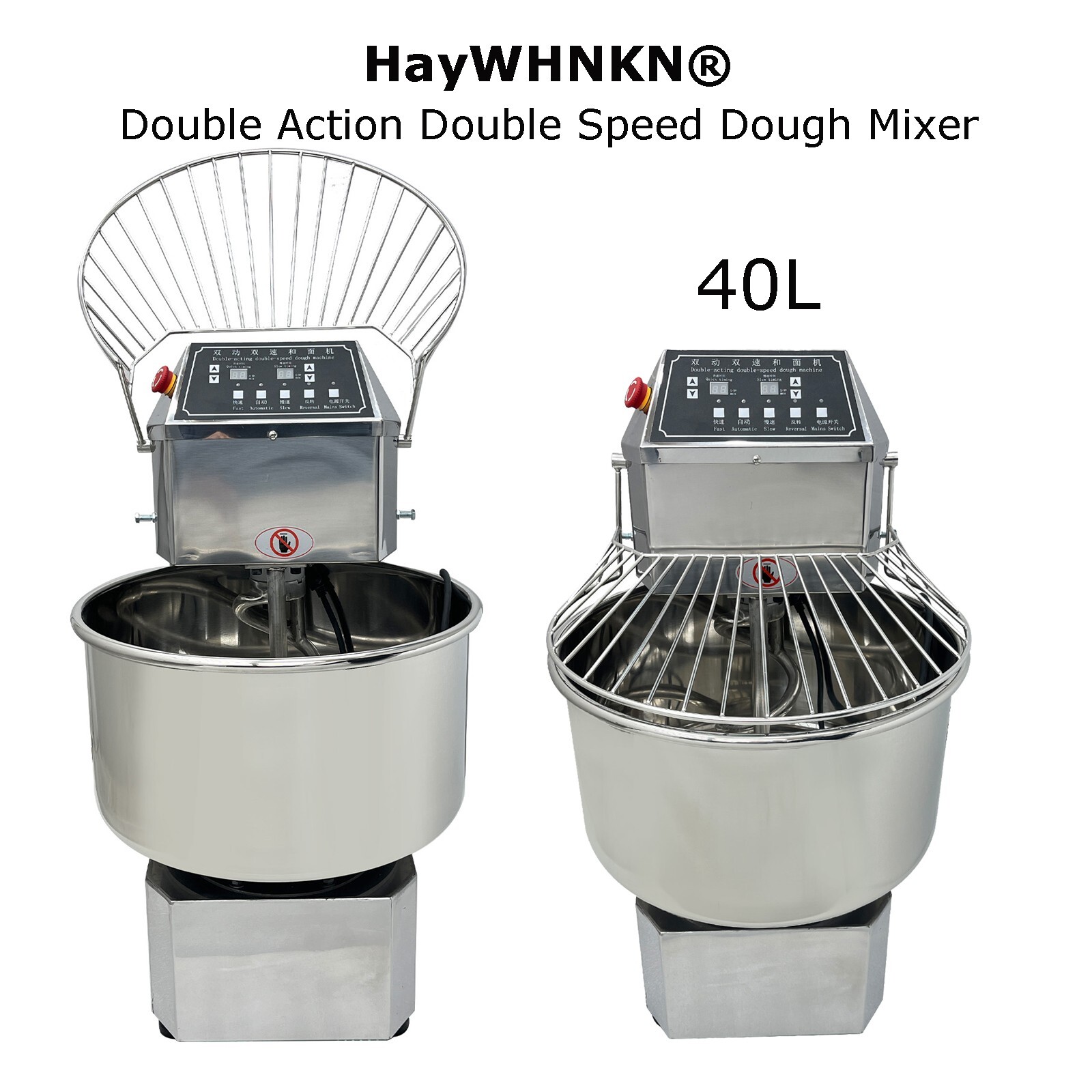 110V 1800W 40L Commercial Stainless 2 Speed Dough Mixer Flour-mixing Machine