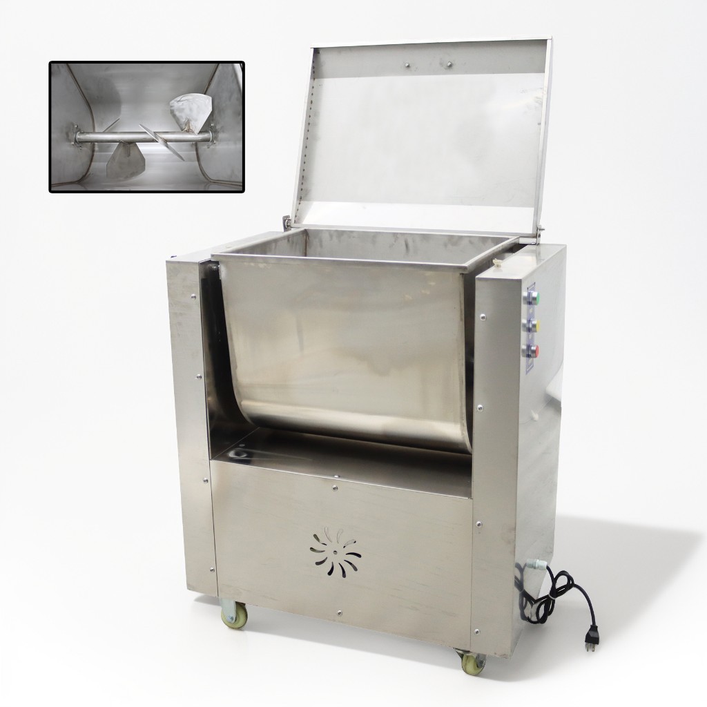 15.8Gal Electric Commercial Meat Mixer Movable Stainless Stuffing Mixer 70r/min