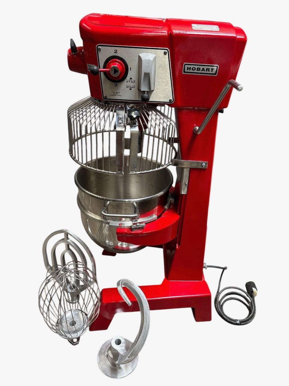 30 Quart Mixer Hobart D-300 W/ Bowl Guard Cage & 3 Attachments Qt 208V 1PH #4490