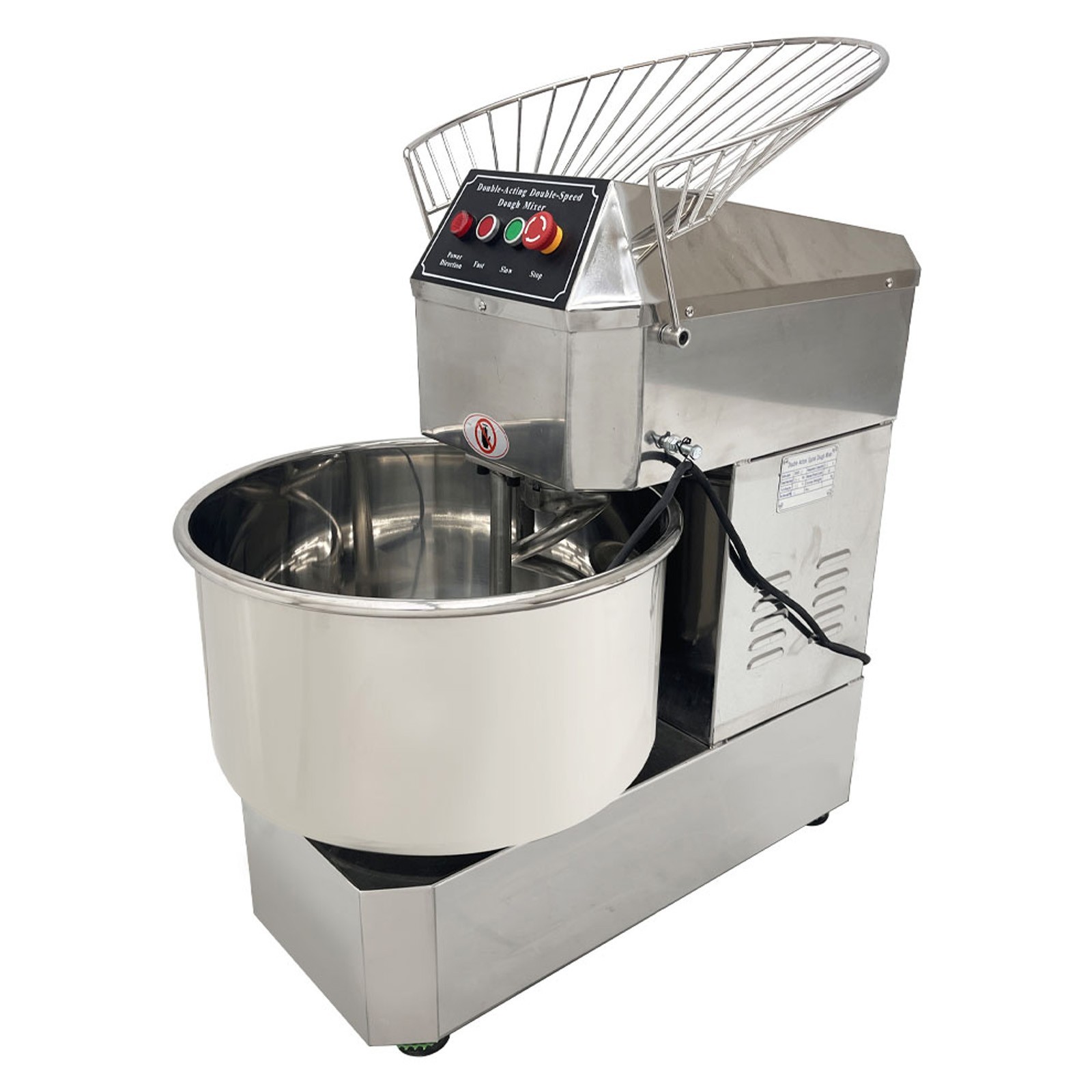 40L Double Speed Double Action Dough Mixer 110V Spiral Flour Mixing Machine