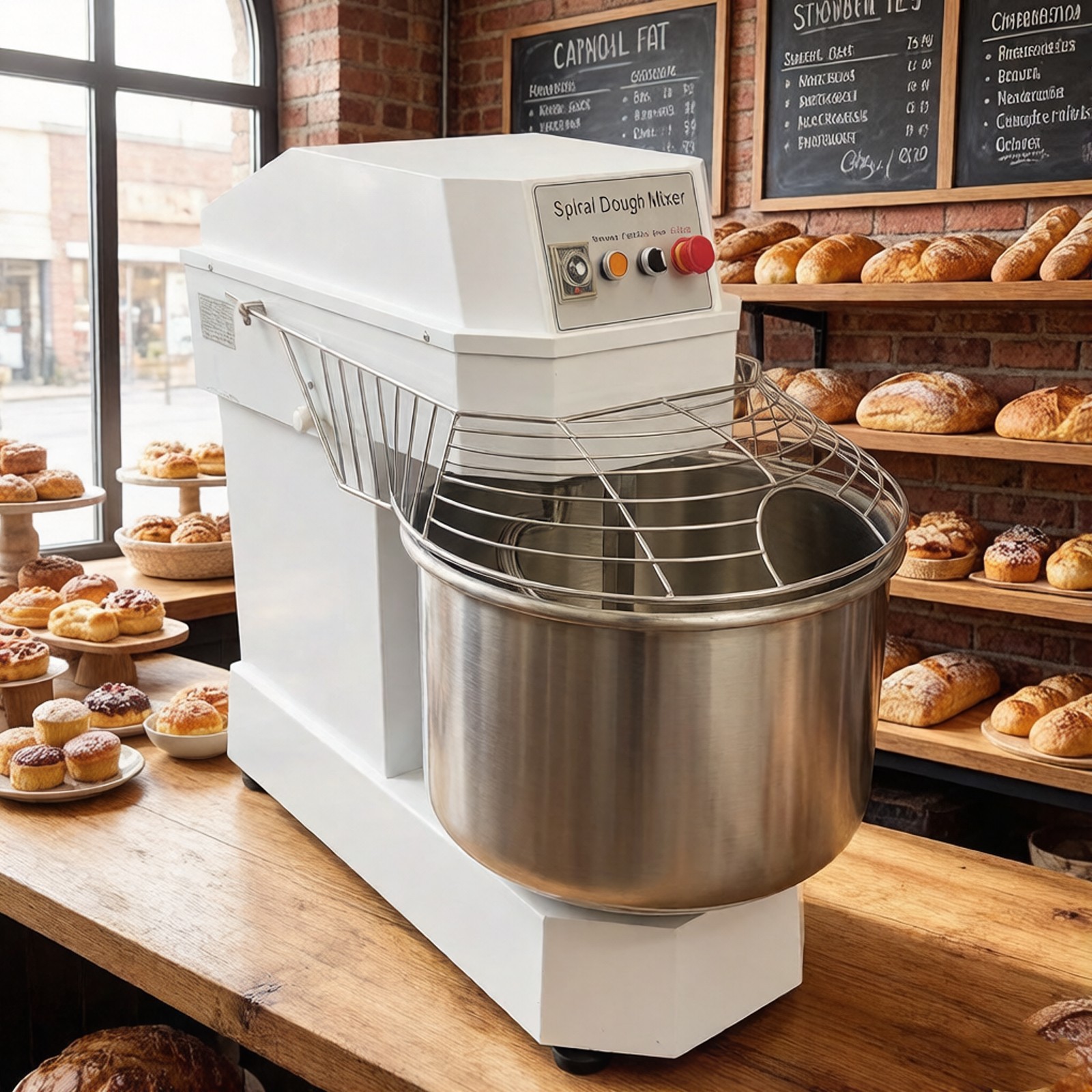 220V 60L Commercial Dough Mixer Machine Double-acting Double-speed Three-phase