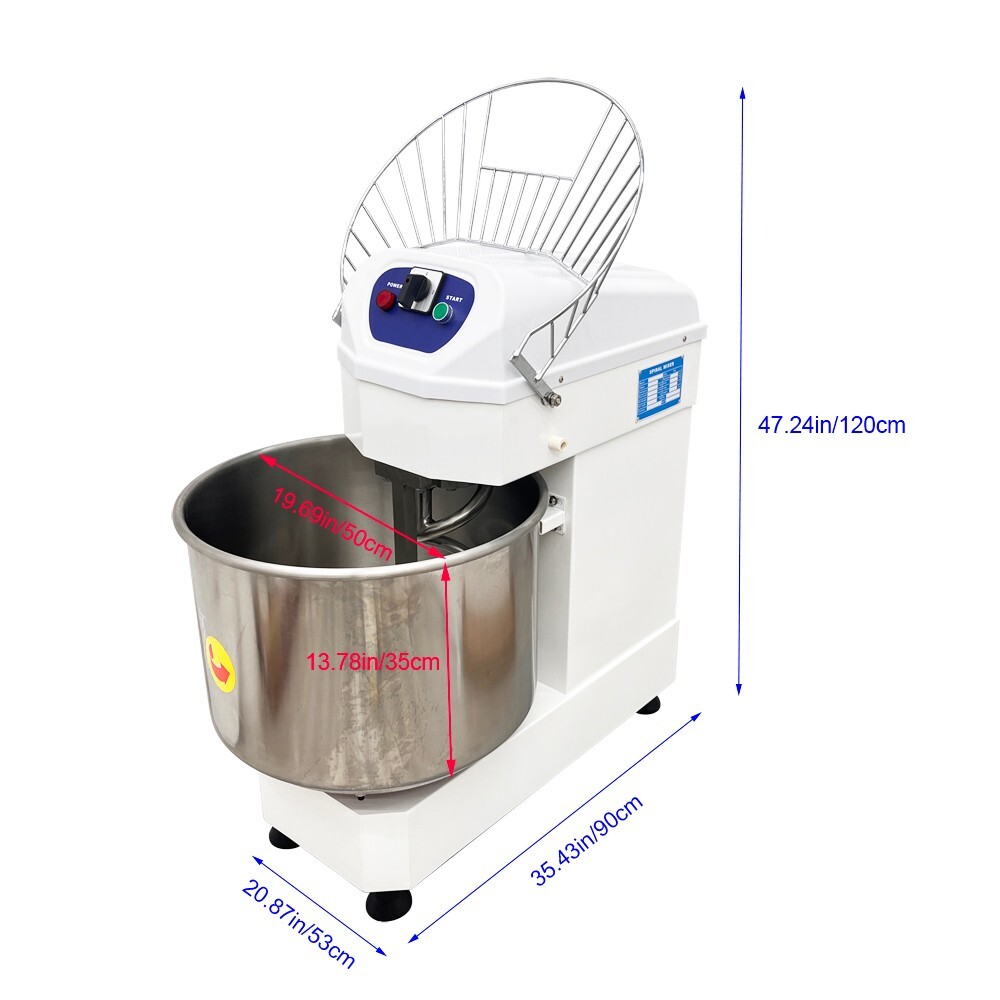 Dough Mixer Electric Spiral Dough Mixer Flour Mixer Machine Commercial Double Sp
