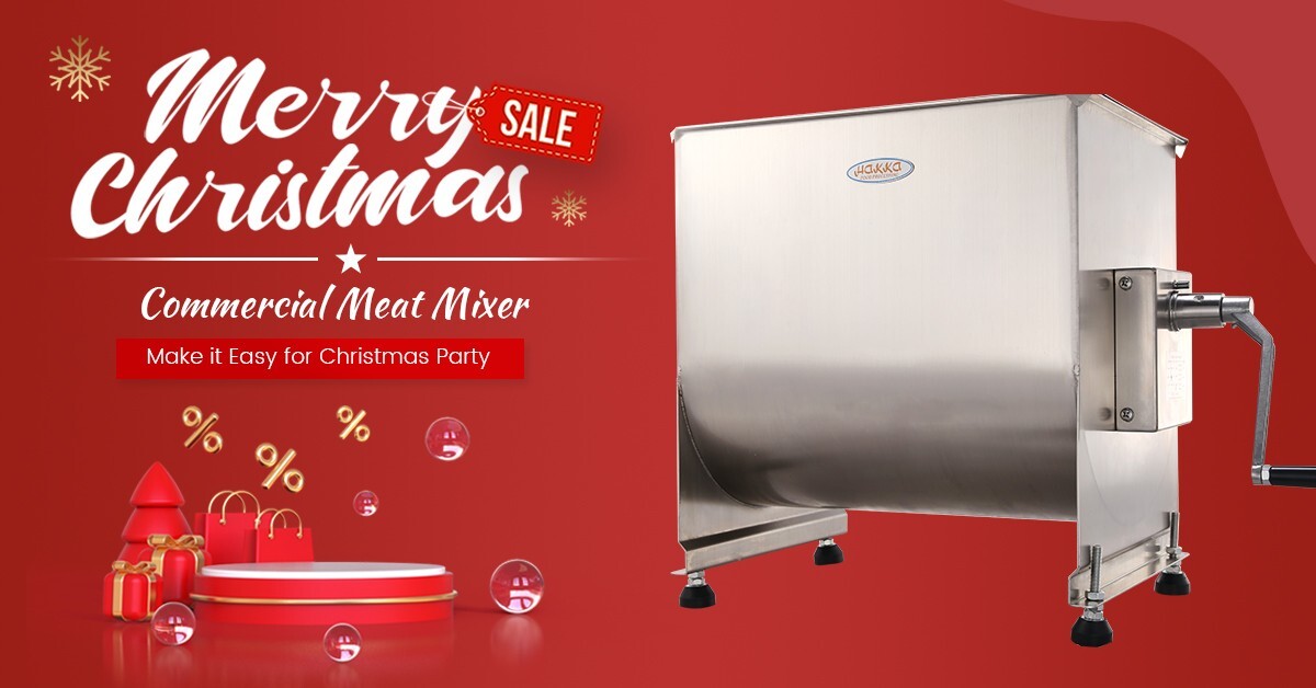 Hakka Manual Meat Mixer 30 lbs 15 Liter Capacity Tank Commercial Food Mixers