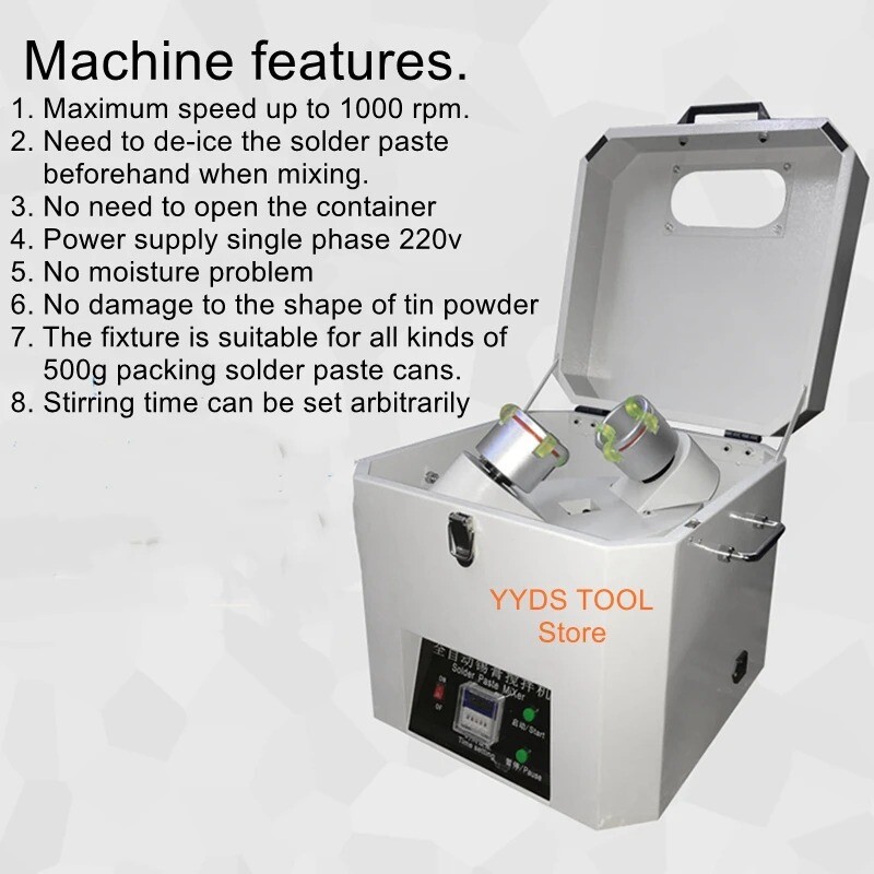 Automatic Solder Paste Mixer Non-Standard Mixer Speed Setting Solder Paste Mixer