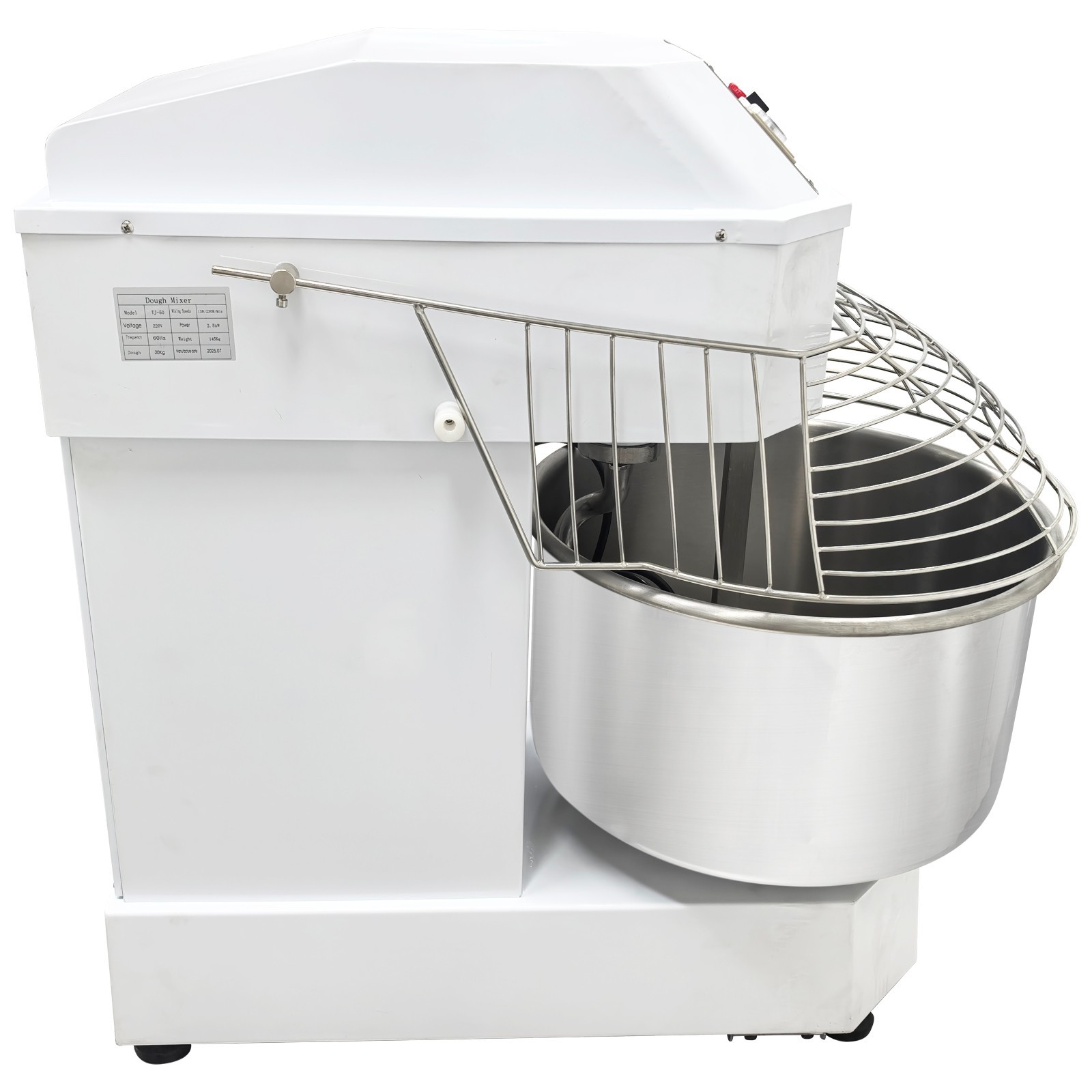 50L Commercial Dough Mixer 220V Double Action Double Speed Spiral Flour Mixer US