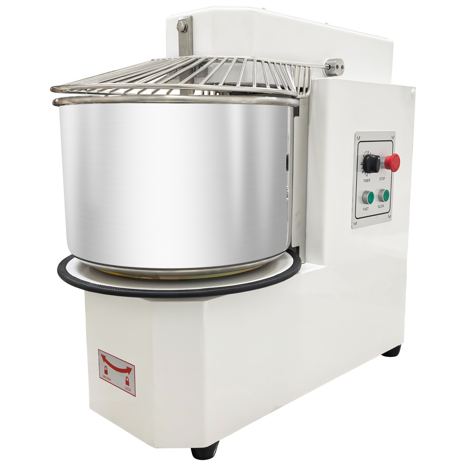 20L Food Mixer Double Speed Action Dough Kneading Machine Detachable Bucket 110V