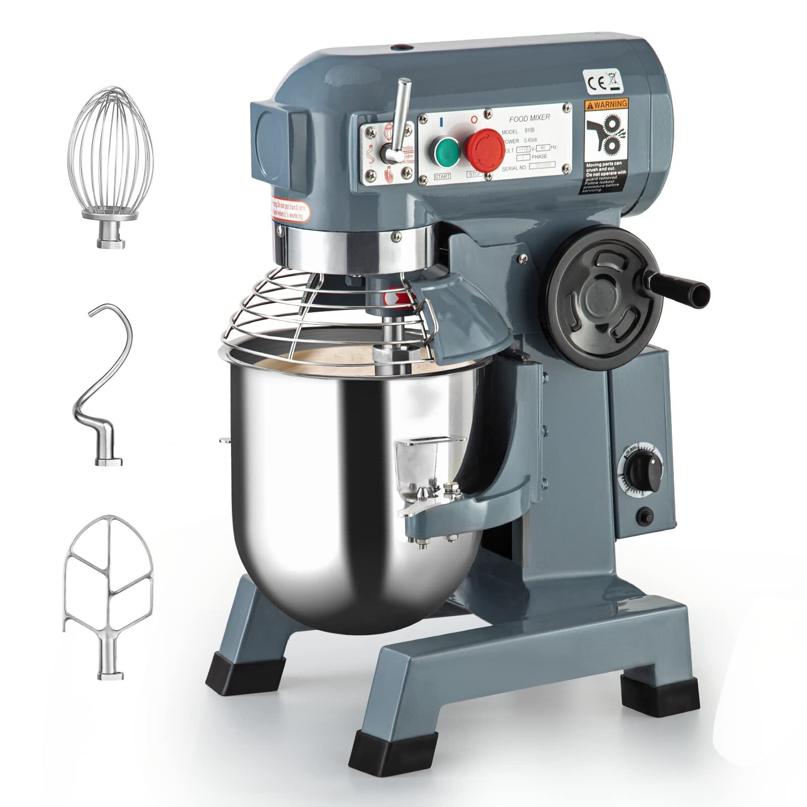 600W 110V Commercial Food Mixer 15Qt 3-Speed Stand Mixer for Commercial Kitchen