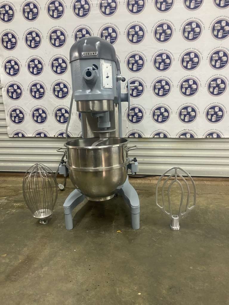 60 Quart Hobart H-600T Mixer 230 volts HP 1 Phase Bowl 3 Attachments Qt NSF