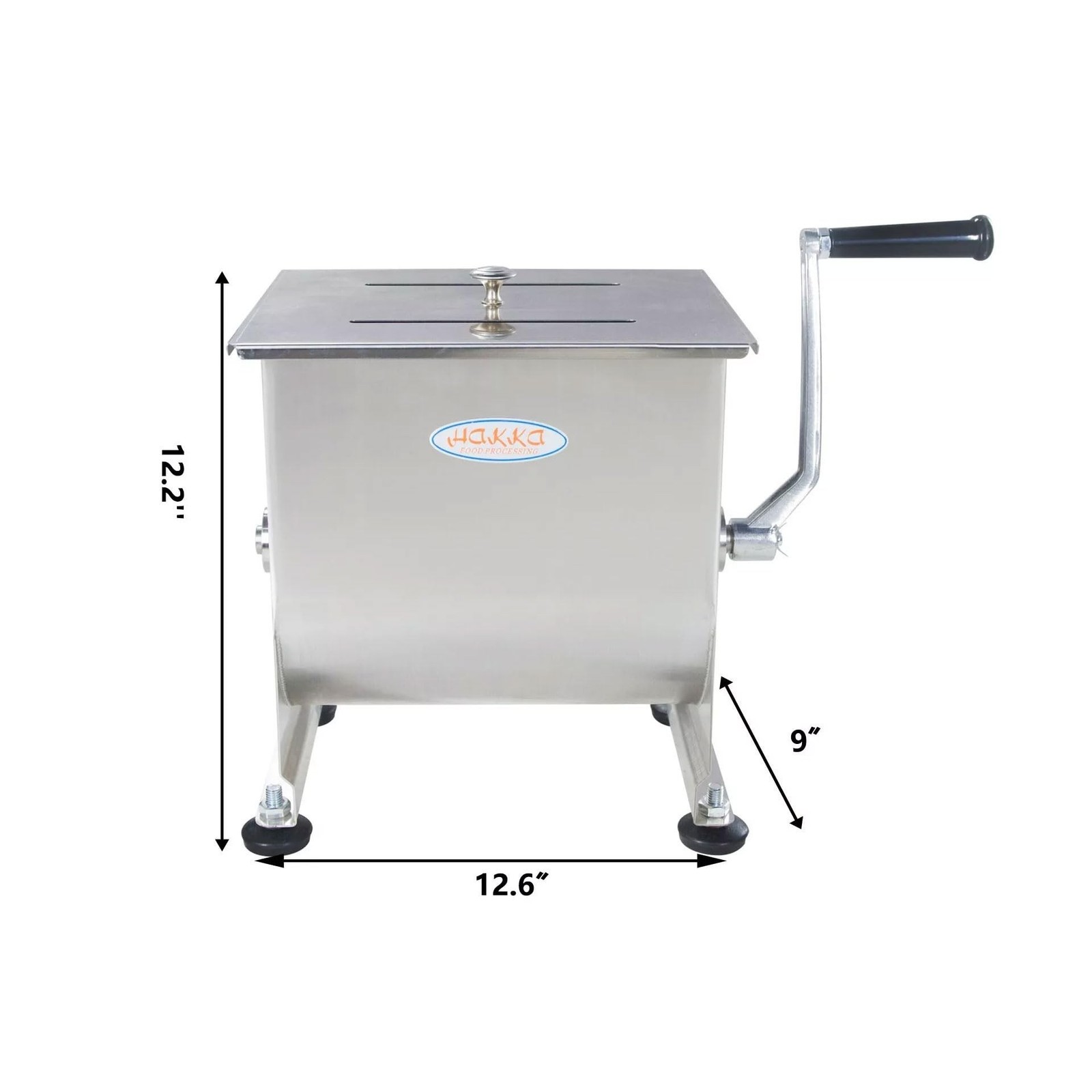 Hakka 15lb/7.5L Manual Meat Mixer, Stainless Steel 10L Fixed Tank No Gear Box…
