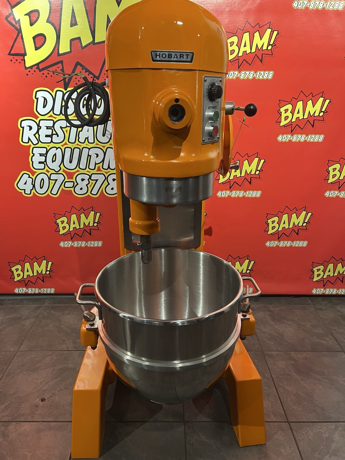Hobart H-600 60 Qt Mixer 1.HP – 1Ph – 230v – New Stainless Bowl And Dough Hook