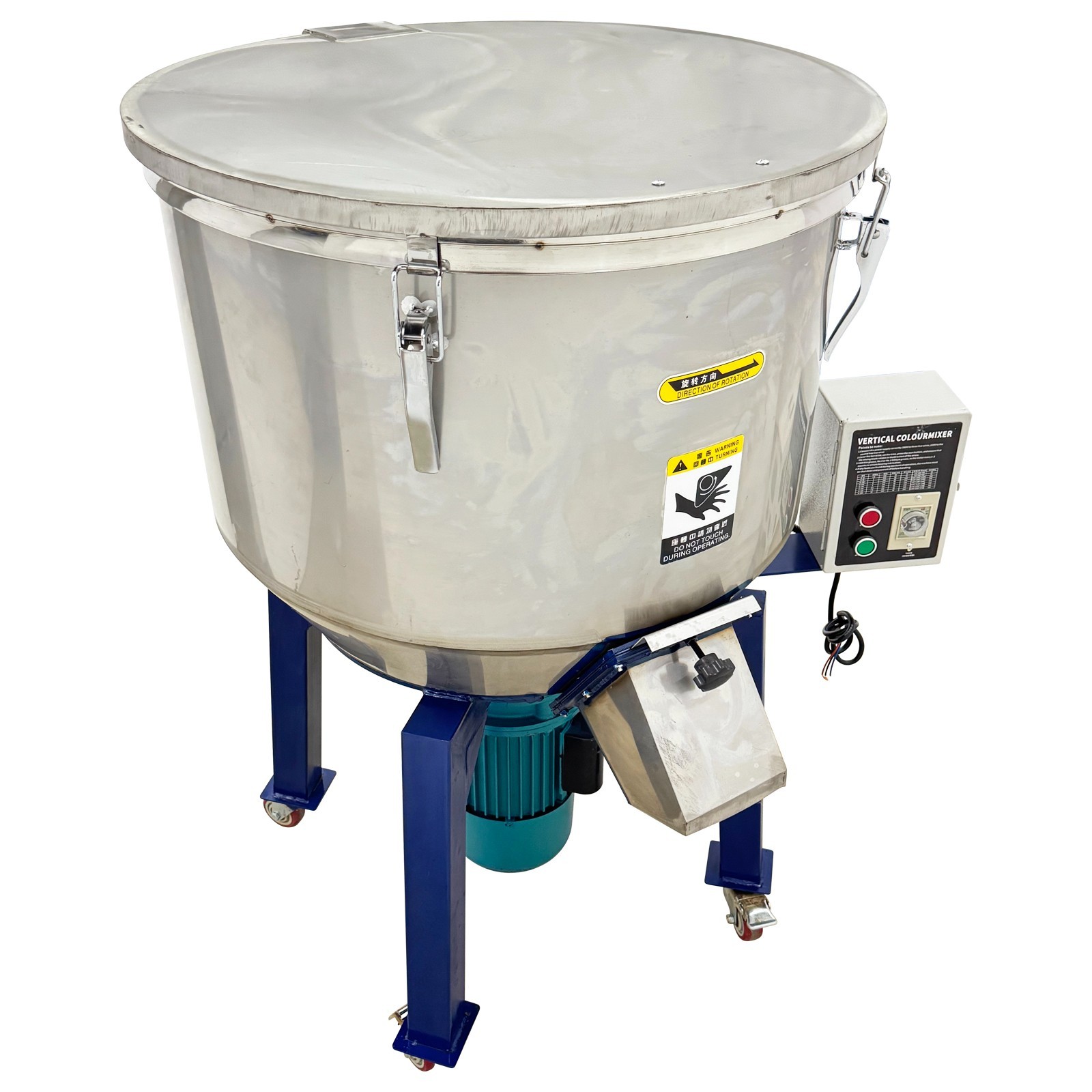 220V Industrial Stainless Steel Plastic Particle Mixer Blender Vertical 100KG