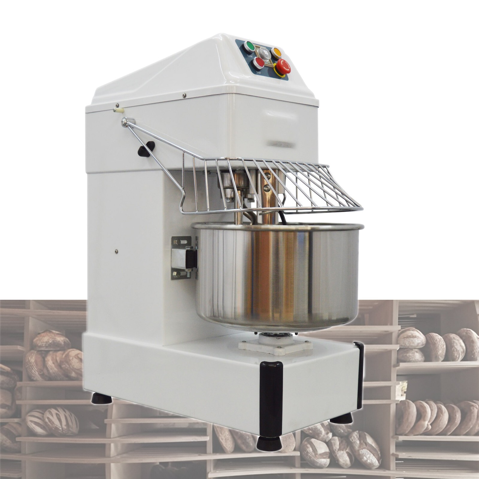 Commercial Dough Mixer Stand Bread Spiral Mixer 2-speed 2-acting 1.5KW 110V