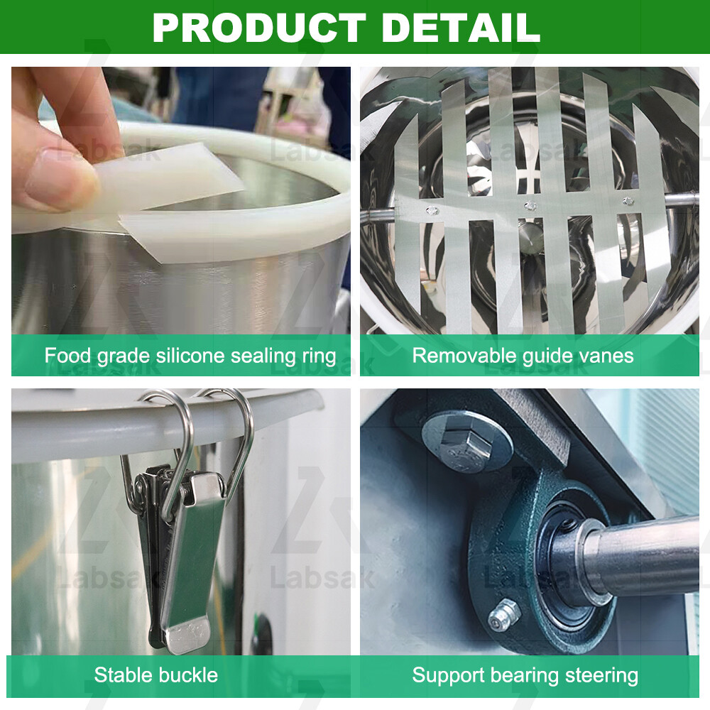 10L 110V Electric Powder Mixer Blender Lab Dry Powder Dry Dough 304 Stainless