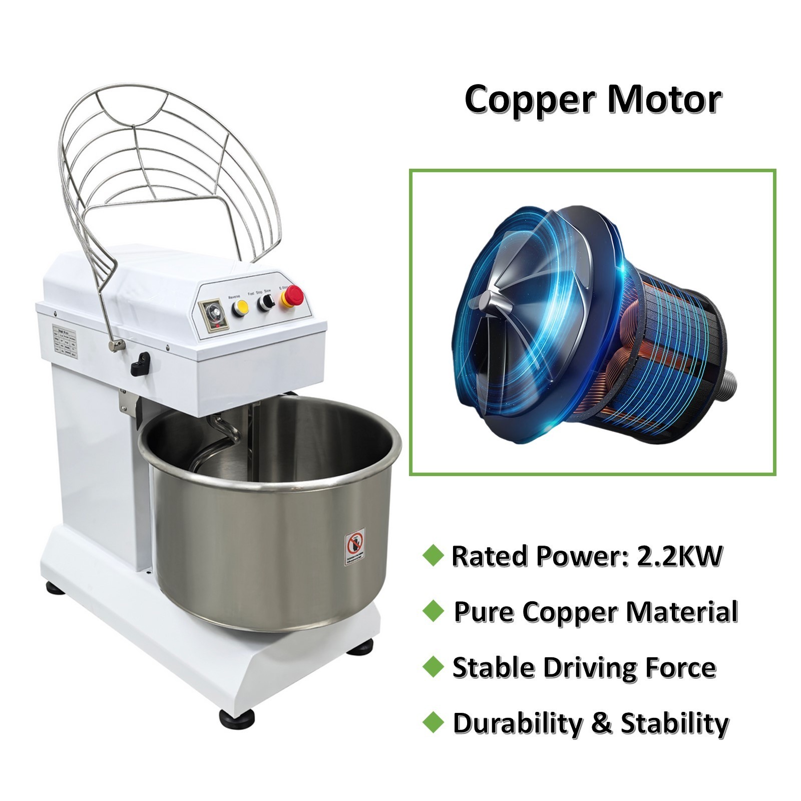 110V 40L Dough Mixer Flour Mixer Machine Electric Dough Kneader Pizza Dough Bake
