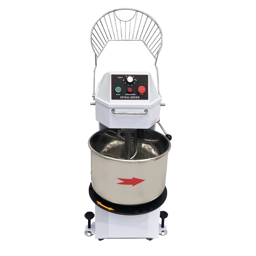 110V 20L Food Mixer Machine Dual Rotating Dough Kneader Spiral Mixer156RPM