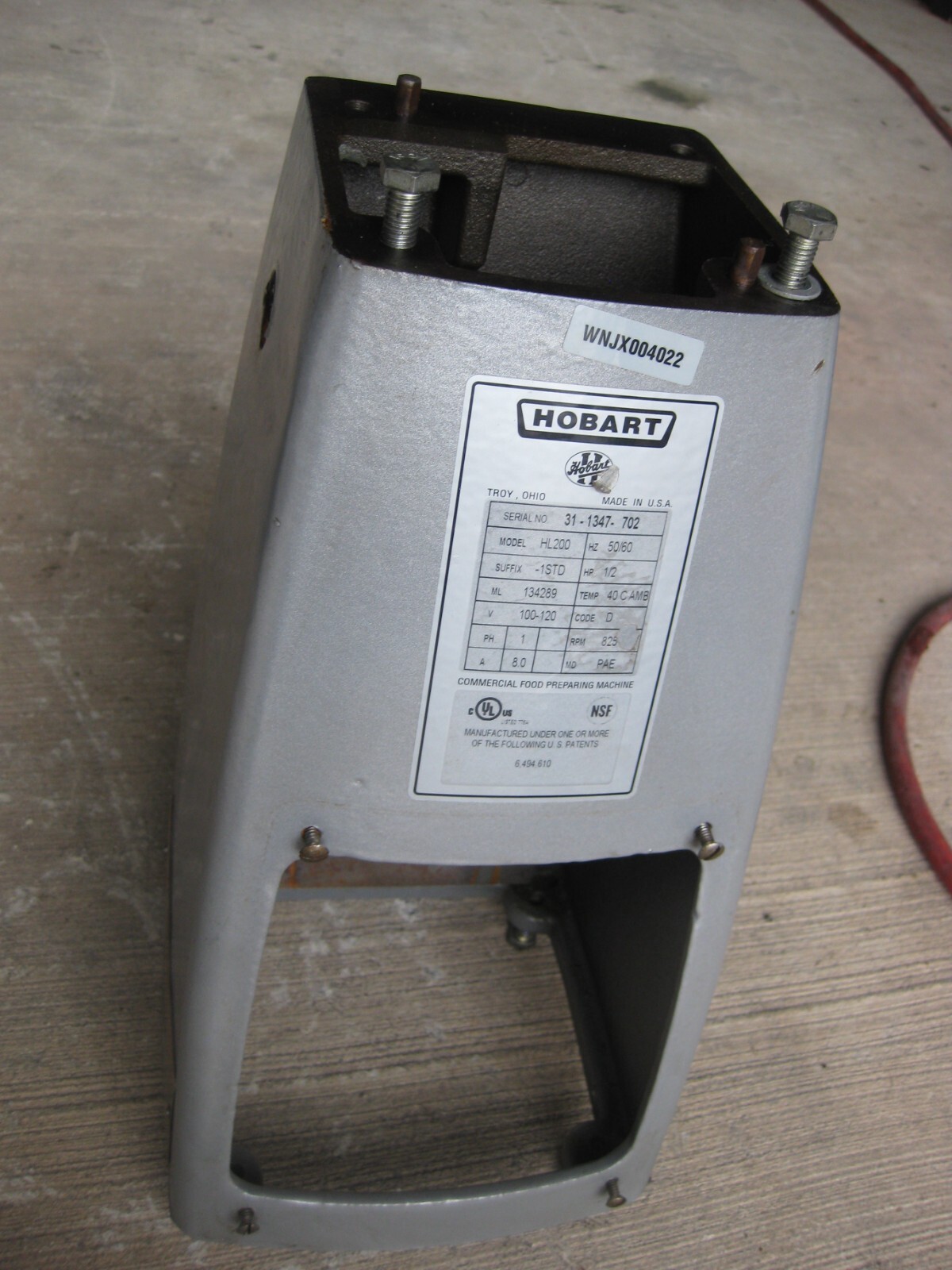 HOBART HL200 COMMERCIAL MIXER Machined Pedestal arm base part 00-874723-0002