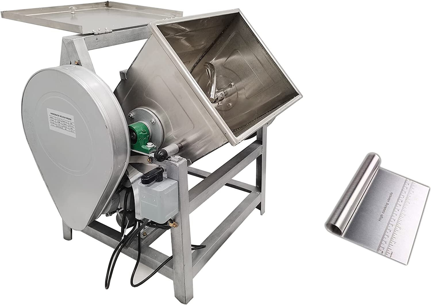 50QT Commercial Electric Dough Mixer 110V Stand Flour Mixing Machine Tilt Bowl