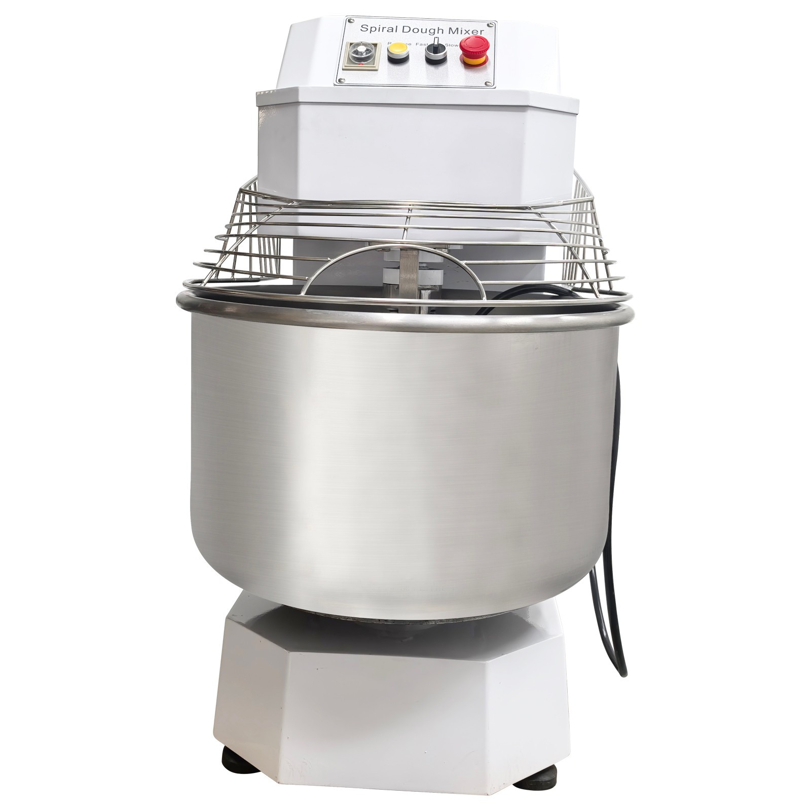 220V80L 3PH Electric Dough Kneading Machine Dual-speed Dough Mixer Without Plug
