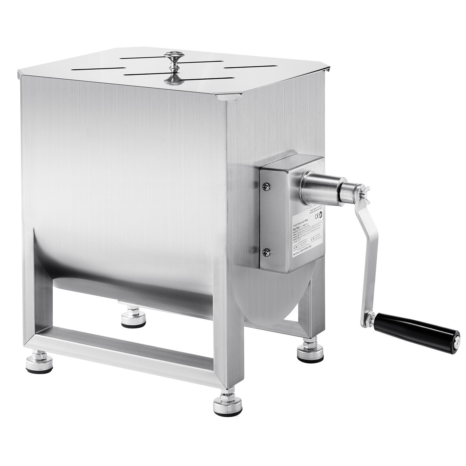 Commercial Manual Meat Mixer 30LB Meat Sausage Hand Mixing Machine Stainless
