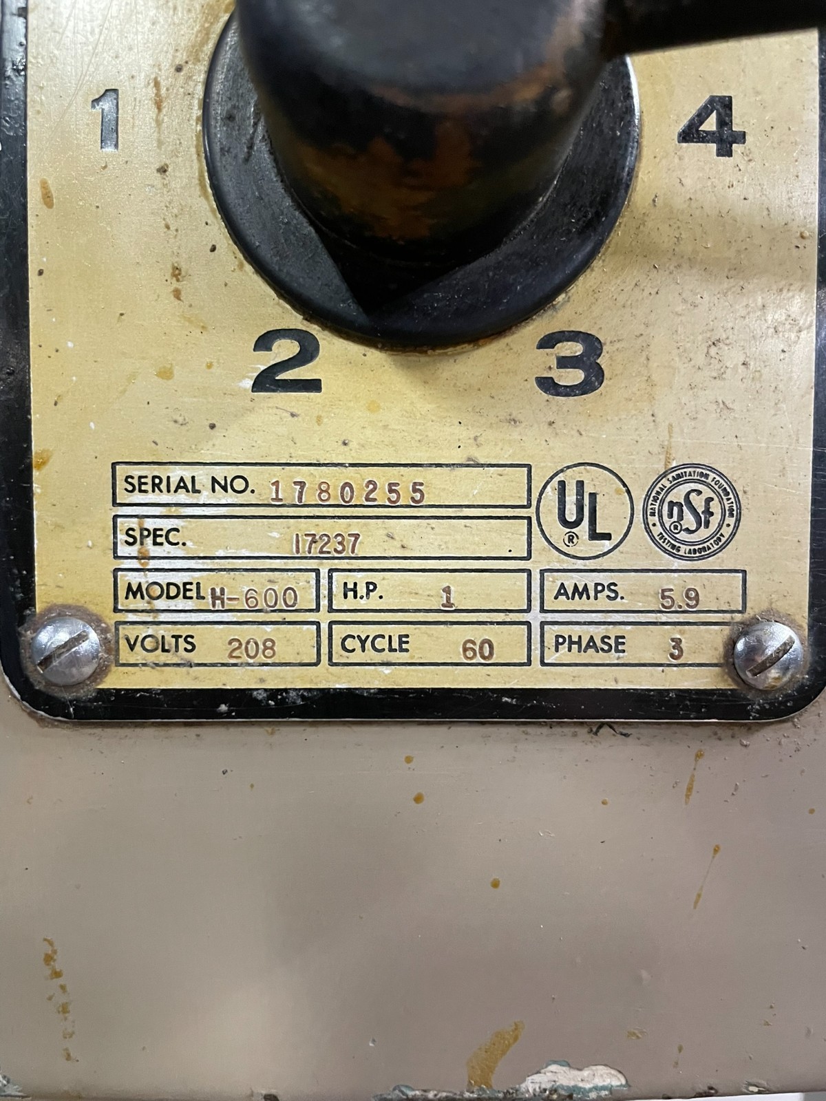 Hobart H600 60 Quart Mixer With Single Phase Converter